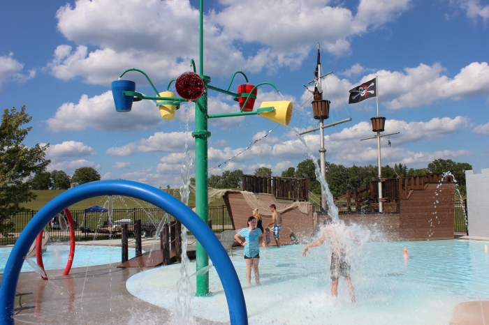 Splash Pad - Buckets of Water Splashing