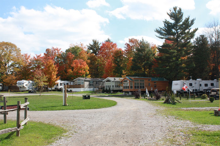 Seasonal campsites in the Fall