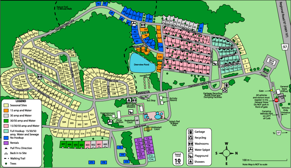 Flamboro Valley Camping Resort Map